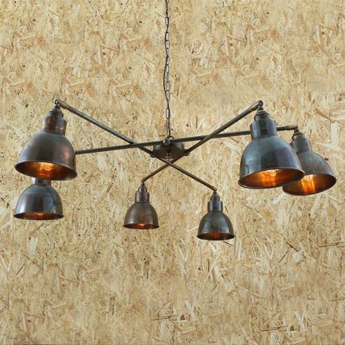 インダストリアルスタイルシャンデリア - BRIDGETOWN  - Mullan Lighting - 真ちゅう製 / 電球6個 / 業務用