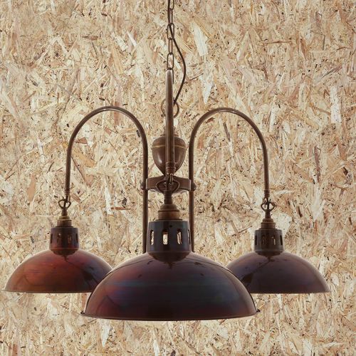 インダストリアルスタイルシャンデリア - GOIANIA - Mullan Lighting - 真ちゅう製 / 電球3個 / 業務用