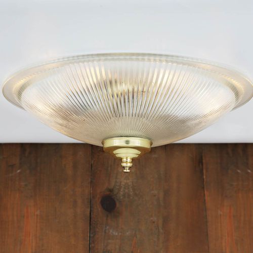 伝統的シーリングライト - NICOSA SHALLOW - Mullan Lighting - 円形 / ガラス製 / 真ちゅう製