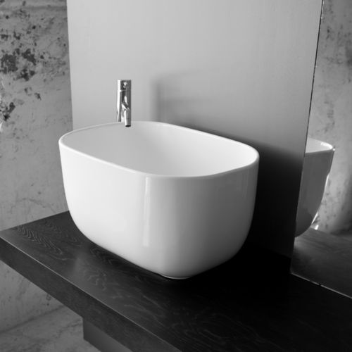 カウンタートップ型洗面器 - BOWL: 1  - BLEU PROVENCE - セラミック製 / 楕円形 / 現代風