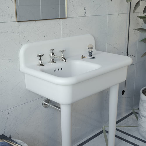 壁掛け式洗面器 - TC2LA80 - BLEU PROVENCE - セラミック製 / シングルレバー混合栓付き / マット仕上げ