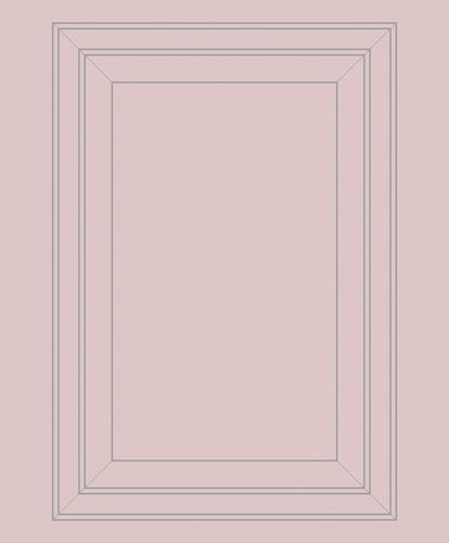 現代風壁紙 - PINK &amp; GREY PANEL OUTLINE - Mineheart - 不織布製 / 幾何学 / 木目調