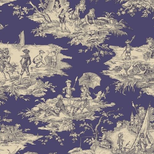 張り地 - HISTOIRE D'EAU - Olivier Thévenon Selection - カーテン用 / 柄付き / コットン