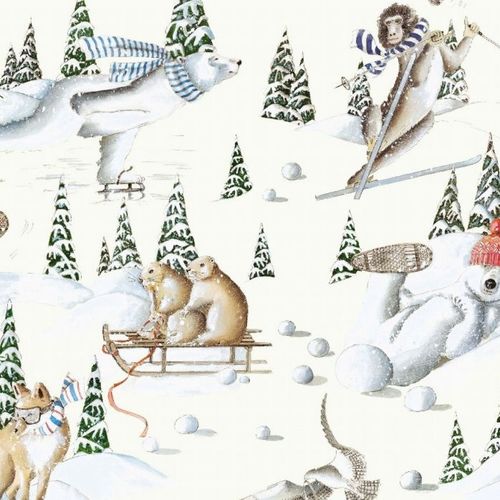 張り地 - TOUS AU SKI - Olivier Thévenon Selection - カーテン用 / 動物柄 / コットン
