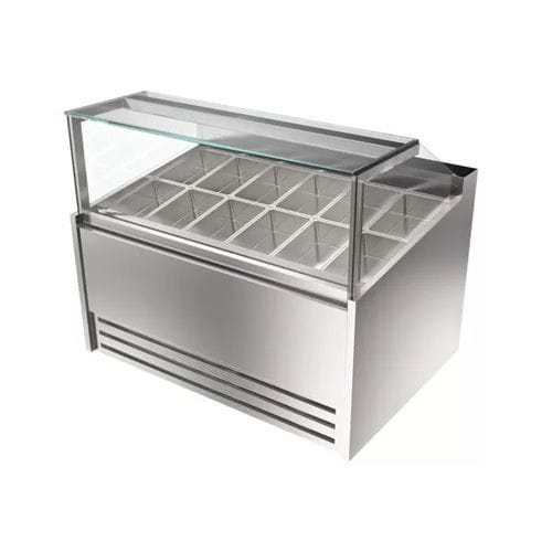 カウンター冷蔵陳列ケース - Oasi - Moving Glass & Metal Design - パティスリー用 / ステンレススチール製 / 扉なし