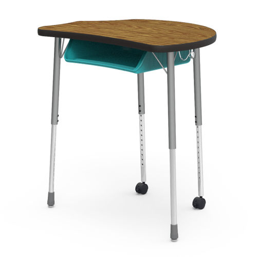 現代風テーブル - MOLECULE DESK WITH BOOK BOX - Virco - スチール製 / 高圧ラミネート / プラスチック製