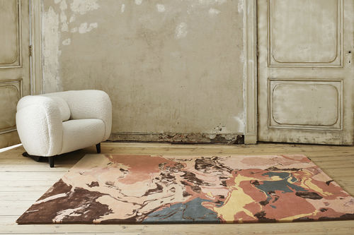 現代風絨毯 - MISTRAL TERRACOTTA - SERGE LESAGE - 柄付き / ニュージーランド産ウール製 / Tencel®