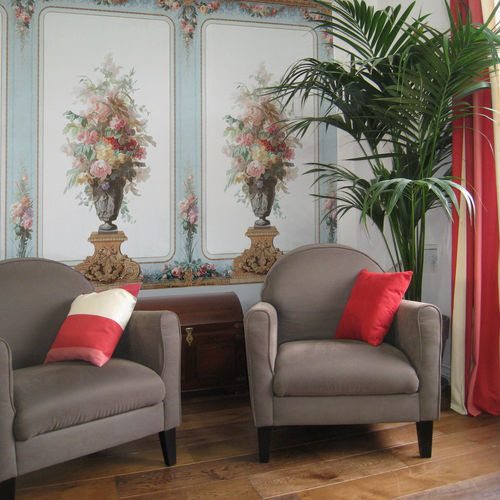 伝統的壁紙 - DÉCOR LOUIS XIV - Papiers de Paris - 花柄 / 風景柄 / 多色