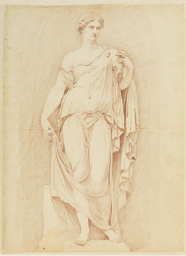 伝統的壁紙 - ROMAN STATUE - Papiers de Paris - 風景柄 / ファブリック調 / 砂色