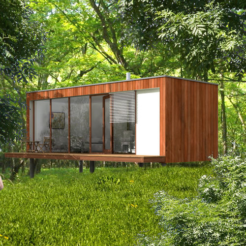 プレハブマイクロハウス Ek 009 Ekokoncept Wooden Prefabricated Buildings D O O モジュラー コンテンポラリー エコ