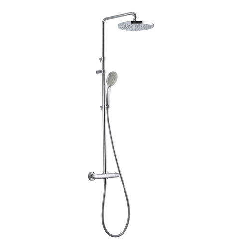 サーモスタットシャワーコラム - RIGOLETTO TELESCOPIC  - CARIMALI design shower_space - クローム仕上げ / 壁取り付け式 / 現代風