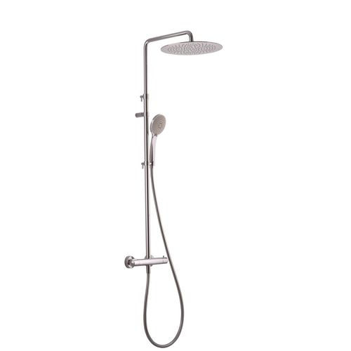 サーモスタットシャワーコラム - RIGOLETTO TELESCOPIC, MY SLIM - CARIMALI design shower_space - ステンレススチール製 / クローム仕上げ / 壁取り付け式
