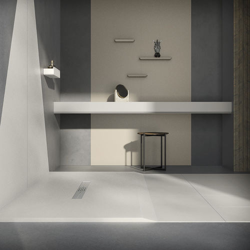 長方形シャワルームの床パネル - PRIVILEGE - Fiora - タイル張り用 / 高さがある / ポリウレタン樹脂