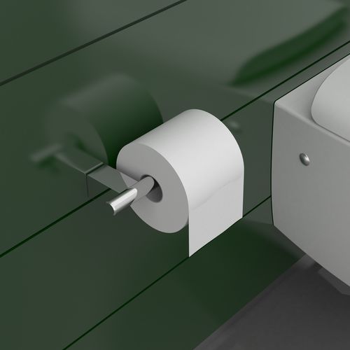 壁取り付け式トイレットロール紙保持具 - STEELGLAM RH - Inoxstyle - ステンレス316L製 / 光沢 / ホテル用