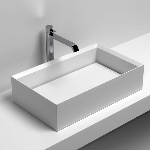 カウンタートップ型洗面器 - RETTANGOLO APPOGGIO - SIGN - 個体表面 / 長方形 / 現代風