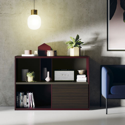 モジュール式本棚 - Est102 - VIVE - MUEBLES VERGE S.L. - 現代風 / 漆木材 / オーク材