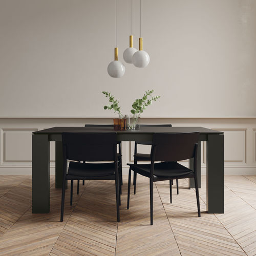 現代風ダイニングテーブル - TAVOLE 100 - VIVE - MUEBLES VERGE S.L. - セラミック製 / 漆塗り金属脚 / 長方形