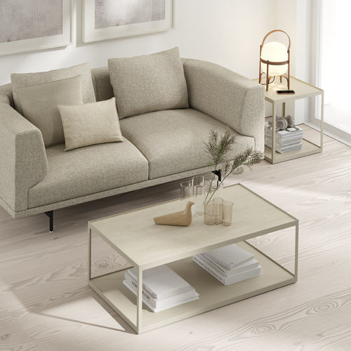 現代風サイドテーブル - KUB 3 - VIVE - MUEBLES VERGE S.L. - ラッカー塗装MDF / 漆塗り金属脚 / 長方形