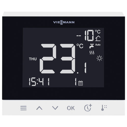 暖房用リモコン - VITOTROL 100-EH - VIESSMANN - マット仕上げ / タッチスクリーン式 / 壁取り付け式