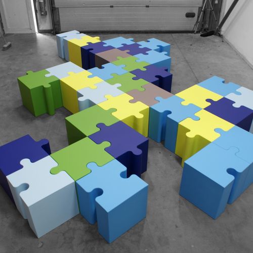 現代風プーフ - PUZZLE - SIXINCH Furniture - Design - Foamcoating - 高濃度コーティングフォーム / その他の形状 / モジュール式
