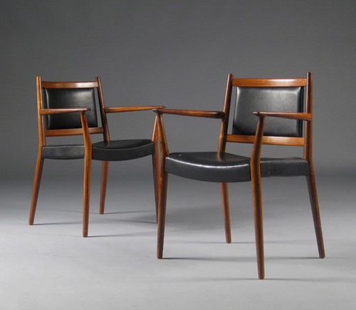 北欧デザインダイニングルーム用チェア - 1960-69 - paere dansk - 屋内用 / 革製 / 木製