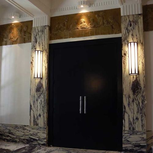 アールデコ壁掛け照明 - SCAN&Eacute;A 700 - raphael armand luminaires - 屋外用 / 漆塗りスチール製 / PMMA