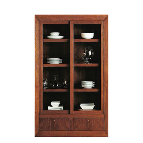 現代風展示ケース - T-659 - ArtesMoble - ガラス製 / ウォールナット / ブナ材製