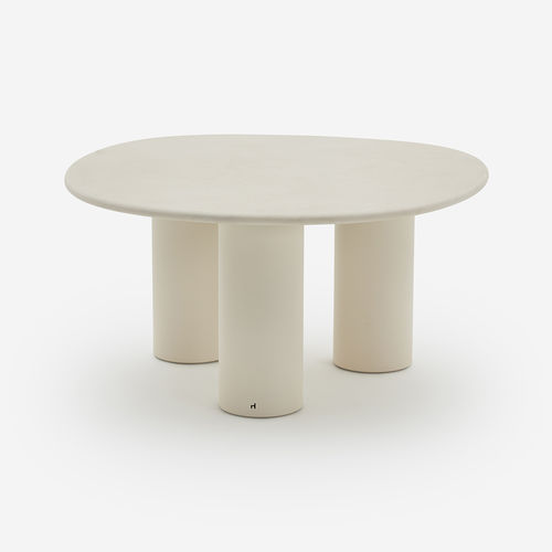 現代風ローテーブル - Dombolo Medium - HALDANE - Dekton®製 / ラッカー仕上げのステンレススチール製脚 / 円形