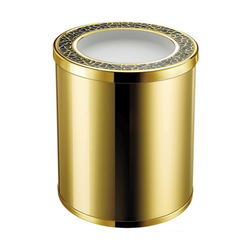 バスルーム用ゴミ箱 - 89189 - Windisch S.A. - 真ちゅう製 / swarovski® クリスタル製 / 現代風