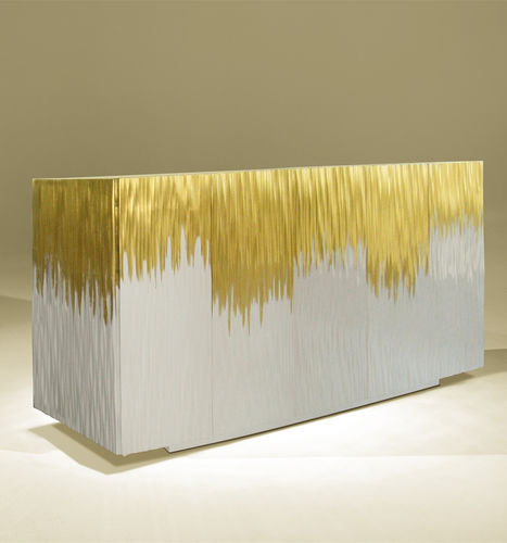 現代風サイドボード - MOON GOLD - Luisa Peixoto Design - 漆木材 / 白色 / ゴールド