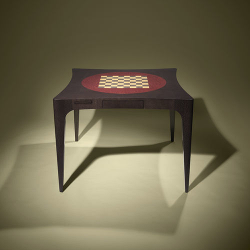 伝統的ブリッジテーブル - DAMA - Luisa Peixoto Design - 家庭用 / 木製 / 金属製