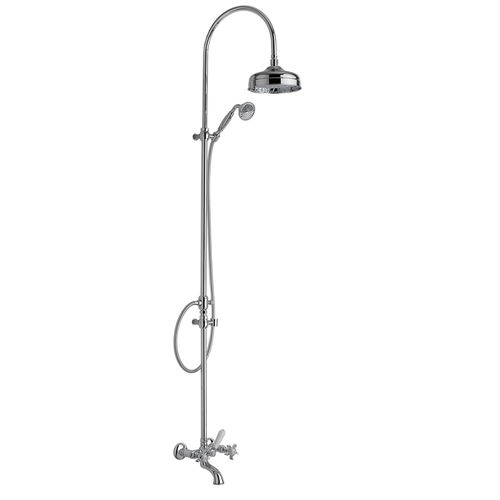 シャワー用ダブルハンドル混合水栓 - 950.1401E - Aqua Prestige - バスタブ用 / 壁取り付け式 / 真ちゅう製