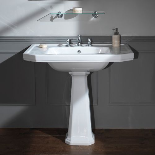 置き型洗面器 - 240.09821.WH & 240.09620.WH - Aqua Prestige - 磁器製 / シングルレバー混合栓付き / 長方形