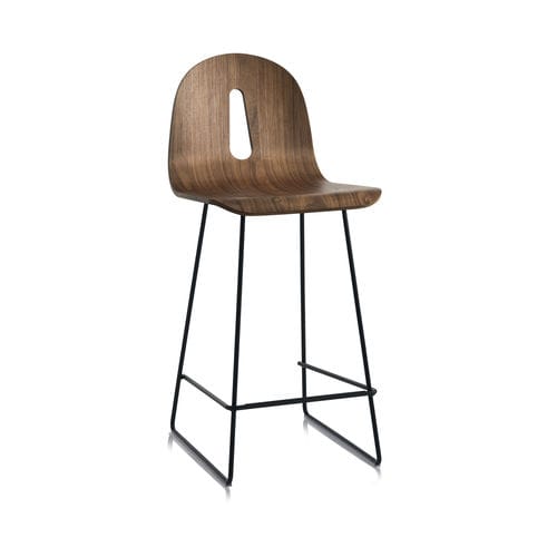 現代風バ－チェア - GOTHAM WOODY - CHAIRS & MORE - 木製 / 塗装金属製 / そり脚
