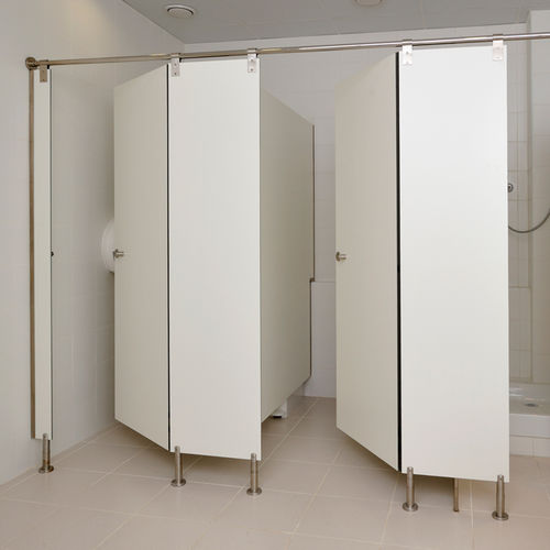 ラミネートトイレ用キュ－ビクル - INOX TOP PROFILE - DINOR - HPL / ステンレススチール製 / トイレ用