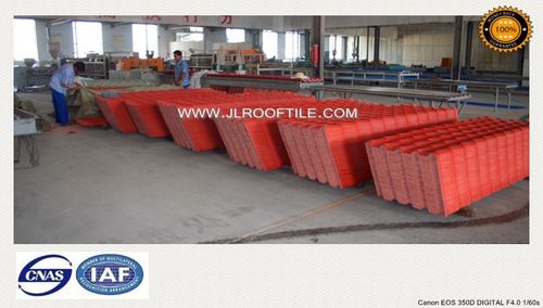 樹脂製屋根 - SPANISH ROOF TILE BUILDING MATERIAL - Laizhou JIELI Industry Co.,LTD - 瓦風 / リブ付き