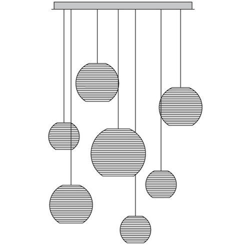 現代風シャンデリア - SCALABILITY - graypants  - ガラス製 / 球状 / 1段