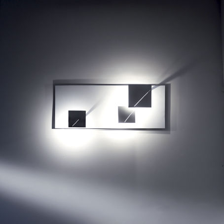 現代風壁掛け照明 - DESAGN: 100A3 - Knikerboker - 屋内用 / ステンレス製 / LED