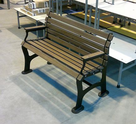現代風更衣室用ベンチ - SBB150.1 - Foreman Fitness Europe GmbH - 木製 / スチール製 / 背もたれ付き