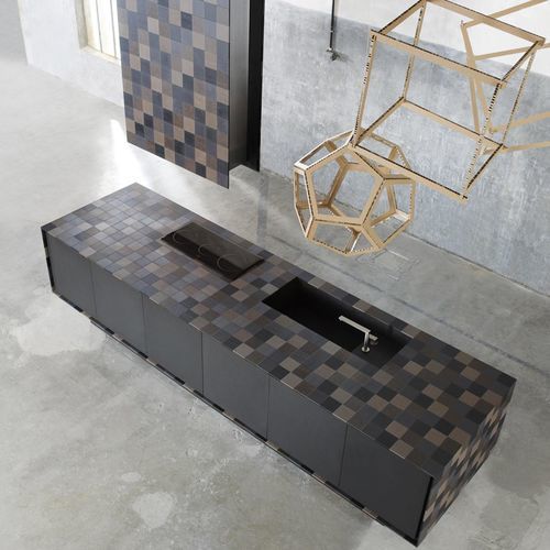 現代風キッチン - ECO - Key cucine - 複合材 / 大型サイズ / ハンドルなし