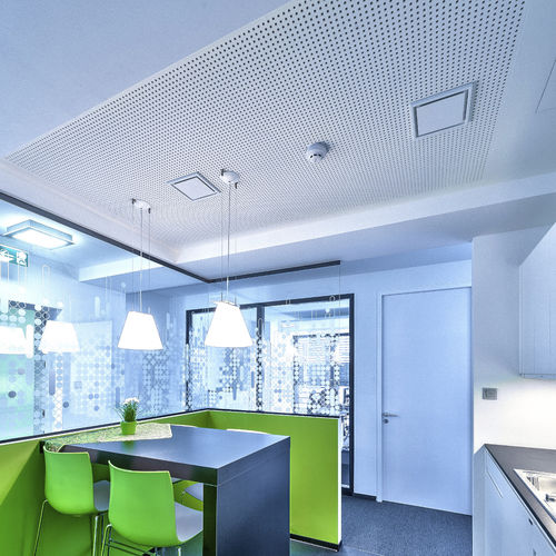天井取付け空気拡散器 - ONE - Tecanno GmbH - 壁取り付け式 / 正方形 / 鋼板