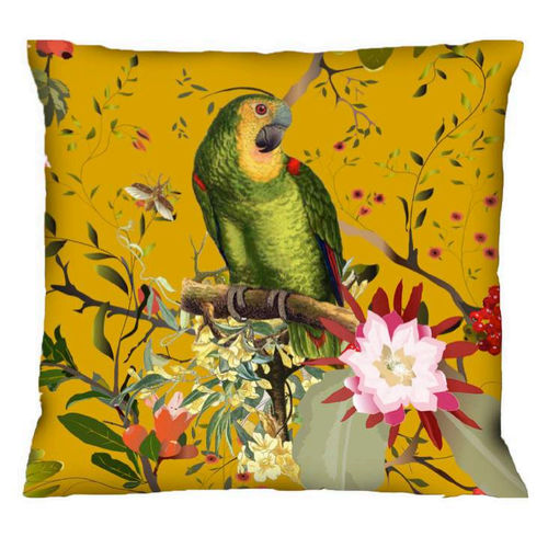ソファー用クッション - PERROT - Foresti Home Collection Group srl - 正方形 / 動物柄 / 自然模様