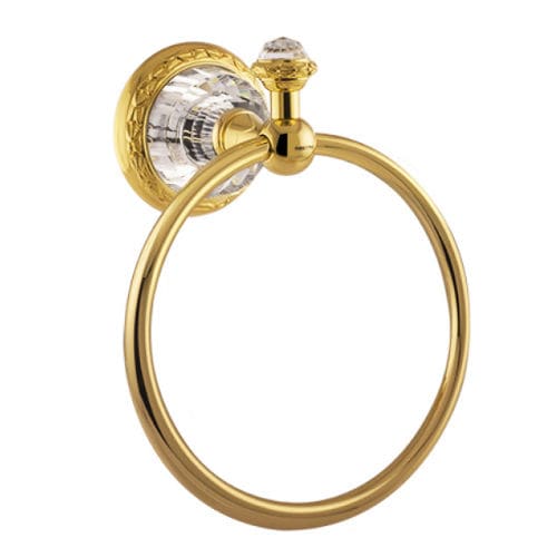 輪形タオルかけ - 262073.0000.01 - Bronces Mestre, S.A. - 壁取り付け式 / クロムメッキ金属 / swarovski® クリスタル製