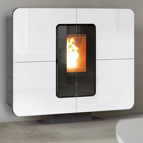 ぺレット給湯機能付きストーブ - SLIMQUADRO IDRA - THERMOROSSI - 0 - 5 kW / 10 kW...20 kW / 多燃料