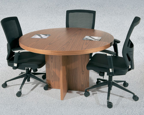 現代風会議用テーブル - AKZO  - SOLENNE OFFICE FURNITURE - 木製 / 円形 / 業務用