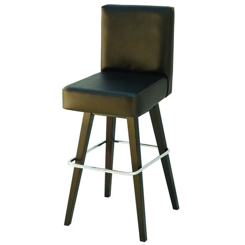 現代風バ－チェア - ROYAL  - KODRETA furniture, s.r.o. - 屋内用 / 革製 / 木製脚