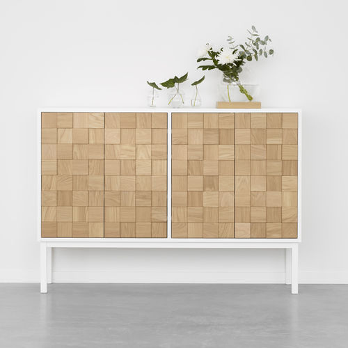現代風サイドボード - COLLECT 2016 - A 2 designers - オーク材 / 塗装木材 / 白色