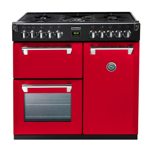 ガスオーブン付きコンロ - RICHMOND 900DFT - Stoves - 電動式 / 二元燃料 / 赤