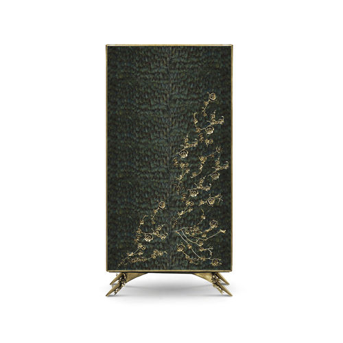 現代風ワードローブ - SPELLBOUND PEACOCK FEATHER - KOKET Love Happens - 光沢ラッカー塗装木材 / 真ちゅう製 / 羽毛製