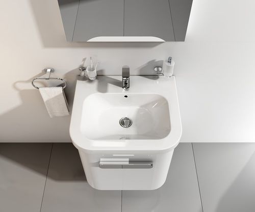 カウンタートップ型洗面器 - CHROME 550/650 - RAVAK - セラミック製 / 調整可能ミラー付 / 長方形